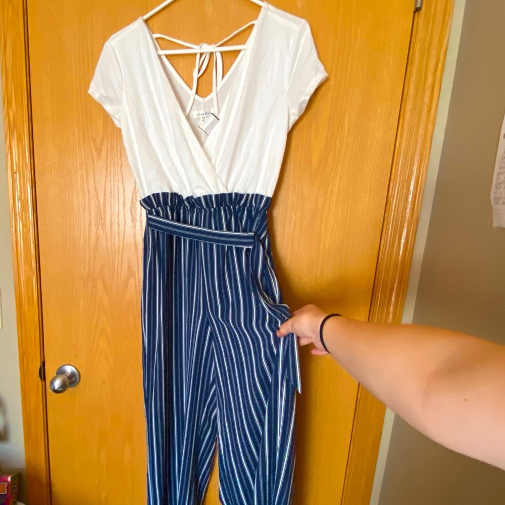 Like New Women’s Striped Jumpsuit size small